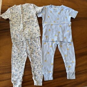 Carter's Blue Bees and Floral Kids Pajama Set 18M